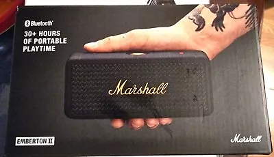 Kaufen Marshall Emberton Bluetooth Kabelloser Lautsprecher Tragbar Wasserdicht 20+ Stunden Spielzeit • 151.08€