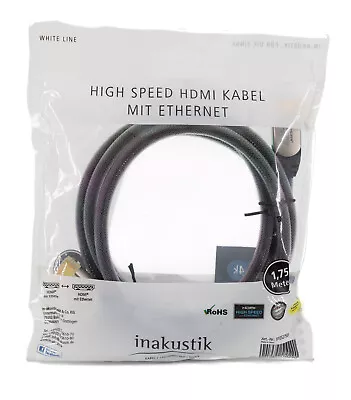 Kaufen Inakustik White Line High Speed HDMI Kabel Ethernet 1,75m 2160p 3D 4K UHD 414 • 9.95€