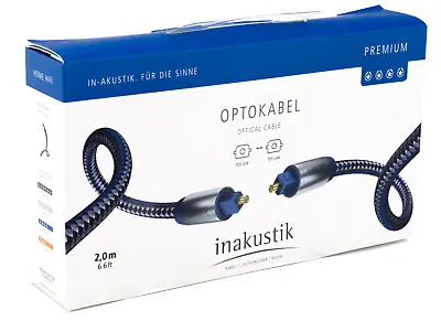 Kaufen Inakustik 2m Optokabel Toslink Optisches Audio Lichtleiter Digital Kabel 542 • 43.95€