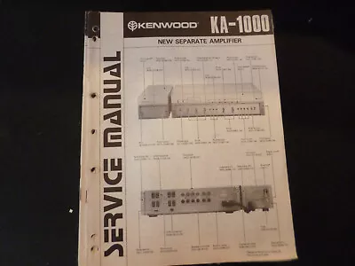 Kaufen Original Service Manual Schaltplan Kenwood KA-1000 • 12.50€