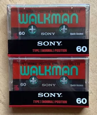 Kaufen 2x Sony HF-S60WM Walkman 60 MC Audio Kassette Cassette Tape - Neu & OVP • 79.95€