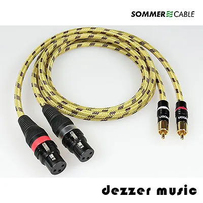 Kaufen 2x 2m Adapterkabel Classique H Gold / Sommer Cable/XLR Cinch Female/ High End • 63.90€