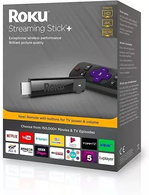 Kaufen Roku Streaming Stick + HDMI 4K Ultra HD | SCHWARZ | 3810EU | Netflix BBC IPlayer • 140.41€