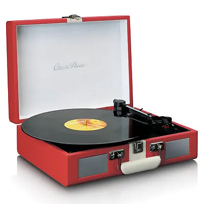 Kaufen LENCO Koffer-Plattenspieler Rot Weiß Retro Bluetooth Eingebaute Lautsprecher  • 59.90€
