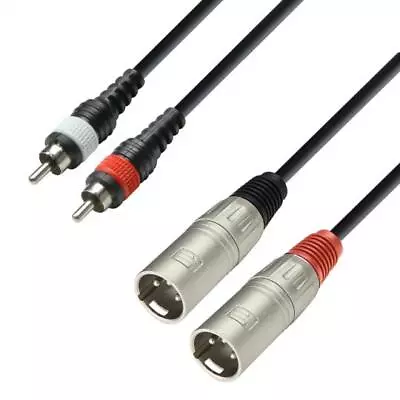 Kaufen  Twin - Kabel 2 X XLR Male Auf 2 X Cinch | 1 M Adam Hall Cables 3 STAR TMC  • 7.70€