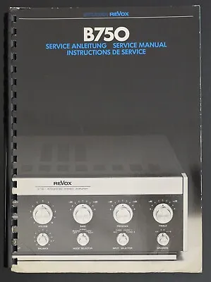 Kaufen Original REVOX B750 Verstärker Service Manual / Anleitung / Instructions • 69.50€