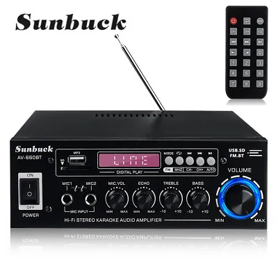 Kaufen Sunbuck Digital HiFi Verstärker Bluetooth Audio Power Amplifier Fernbedienung SD • 37.95€