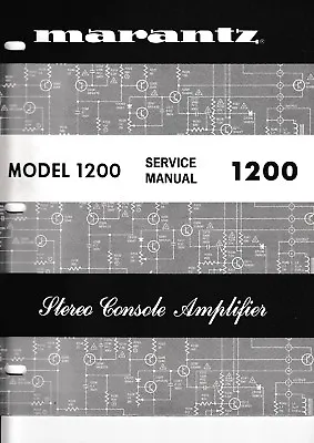 Kaufen Service Manual-Anleitung Für Marantz Model 1200  • 15€