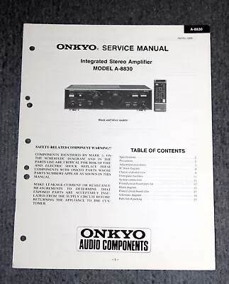Kaufen Onkyo A-8830 - Original Service Manual / Reparaturanleitung • 7.95€
