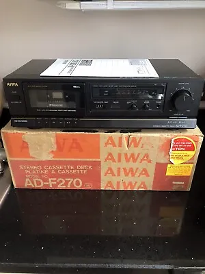 Kaufen Aiwa Ad-f270h Stereo Cassette Tape Deck Recorder HiFi Neue Riemen In OVP • 91.91€
