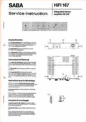 Kaufen Service Manual-Anleitung Für Saba MI 212  • 6.50€