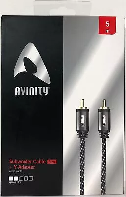 Kaufen Avinity Subwooferkabel Mit Y-Cinch-Adapter, Vergoldet 5,0 M, UVP 38 € • 19.99€
