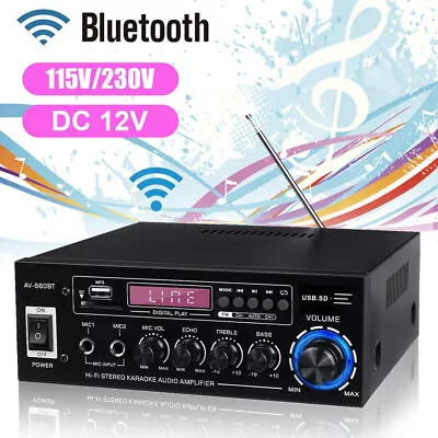 Kaufen HiFi 2.0 Kanal Leistungsverstärker Bluetooth Empfänger Mini Stereo Subwoofer Amp • 32.99€