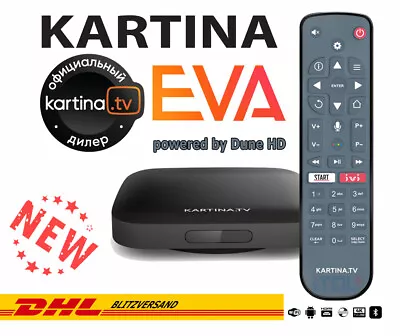 Kaufen Kartina EVA -WLAN 4K Receiver Kartina.TV Von DuneHD Mit Bluetooth-Fernbedienung  • 60€