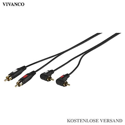 Kaufen VIVANCO Cinch Kabel, 2x Winkelstecker - 2x Cinchstecker, 1,5m • 11.99€