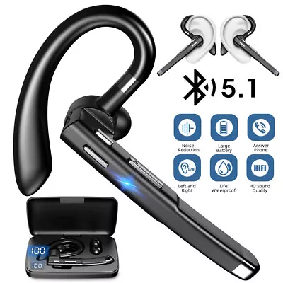 Kaufen Bluetooth5.1 Headset Wireless Business Kopfhörer Mikrofon Geräuschunterdrückung • 16.19€