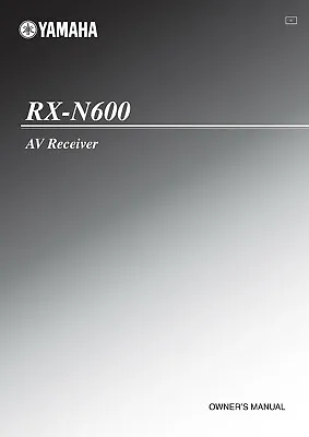 Kaufen Bedienungsanleitung-Operating Instructions Für Yamaha RX-N600  • 16€