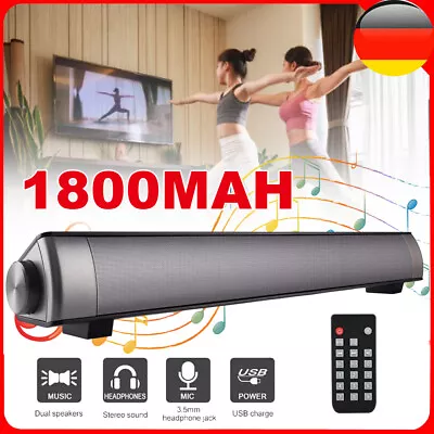 Kaufen Bluetooth5.0 Soundbar Für TV 3D Surround Subwoofer Lautsprecher DE 2024 • 23.99€