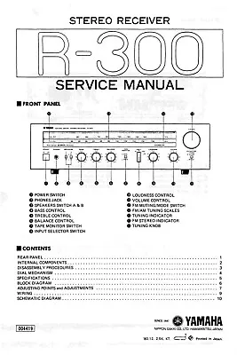 Kaufen Service Manual-Anleitung Für Yamaha R-300  • 12€