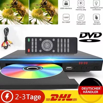 Kaufen Full HD DVD Player Automatisch CD Spieler USB MP3 Mit Fernbedienung DVD Player • 27.98€