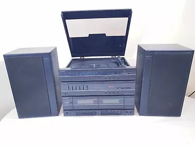 Kaufen Sharp SG-F111E 90ER HIFI Midi System + Lautsprecher Plattenspieler Doppelkassettendeck  • 164.55€