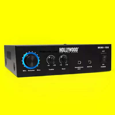 Kaufen HIFI-Kompakt Verstärker HOLLYWOOD MINI-100 Watt, Party Musik-Anlage DJ Amplifier • 39.95€