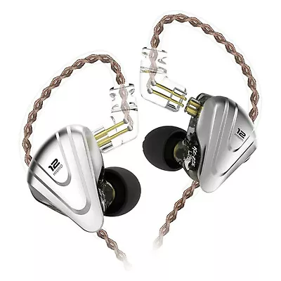 Kaufen KZ ZSX Premium High-End Pro 12 Treiber HiFi In-Ear Kopfhörer Headset Black • 99.90€