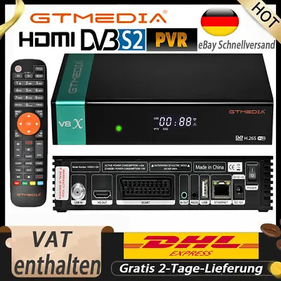 Kaufen GTMEDIA V8X Sat TV Receiver DVB-S2 USB PVR SCART HDMI Satellitenreceiver FullHD • 40.25€