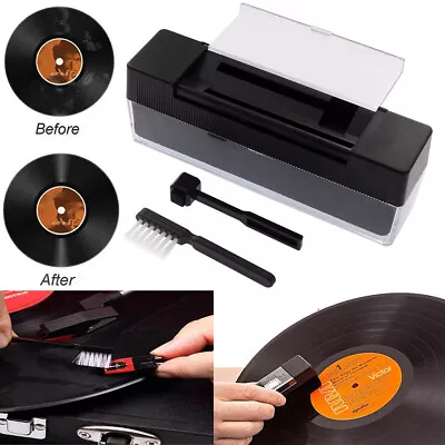 Kaufen 2 In 1 LP Vinyl Record Cleaner Cleaning Brush Dust Remover Kits For Turntables • 7.54€