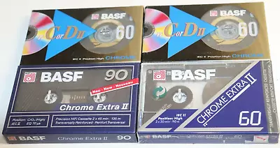 Kaufen BASF Cassetten Chrome Typ II 4`er Set - 3 X 60 +1 X 90 Minuten Kassetten MC Tape • 49.99€