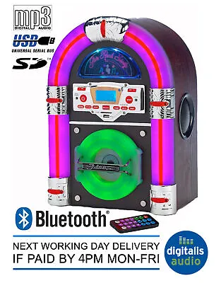 Kaufen Jukebox Tabletop CD Bluetooth Jive Rock 60 USB Rock Mini LED Sechzig • 163.27€