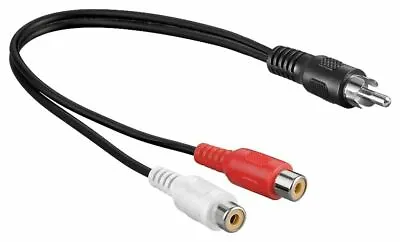 Kaufen Cinch Y Kabel Adapter Cinch Stecker Auf 2x Chinch Buchse Schwarz Rot Weiss 0,2 M • 3.49€