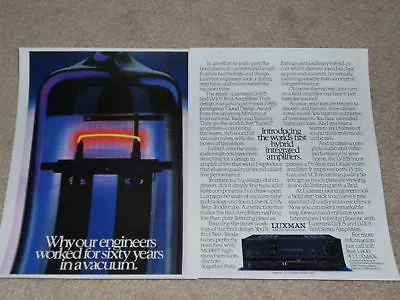 Kaufen Luxman LV-105,LV-103 Rohr Verstärker Ad, 1986, 2 Pg • 6.66€