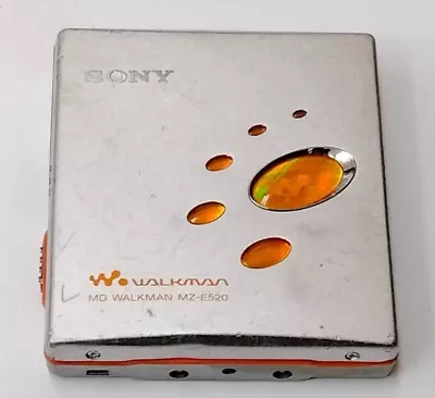 Kaufen SONY MD Walkman Minidisc-Player MZ-E520 MDLP Silber/Orange • 85.97€