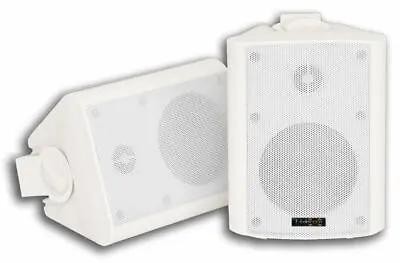 Kaufen E-Lektron EWL4P-W Passiv Lautsprecher Satz 100W Wandlautsprecher Boxen Paar Weiß • 44.99€