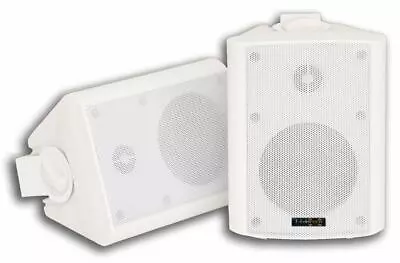 Kaufen E-Lektron EWL4P-W Passiv Lautsprecher Satz 100W Wandlautsprecher Boxen Paar Weiß • 48.99€