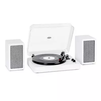 Kaufen Plattenspieler Vinyl Player Schallplatten Design Lautsprecher Bluetooth Weiß • 119.99€