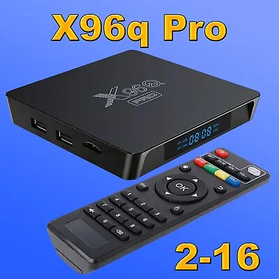 Kaufen X96Q PRO 2GB 16GB Android Smart IP TV Box Internet Media Player WLAN LAN M3U MAC • 29.90€