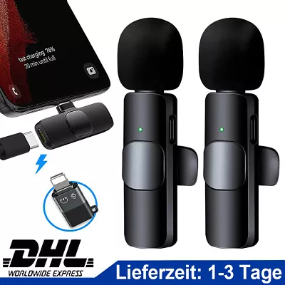 Kaufen Wireless Lavalier Mikrofon Bluetooth Mini Ansteckmikrofon Handy-Live-Stream DE • 21.99€