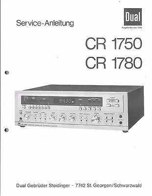 Kaufen Dual Service Manual Für CR 1750 / CR 1780  Copy • 12.50€