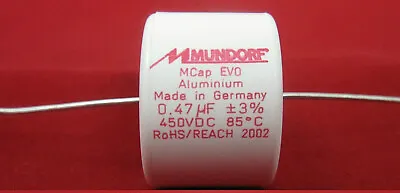 Kaufen MCap EVO Folienkondensator Mundorf 0,47 µF 450V DC Audio Kondensator • 8.60€