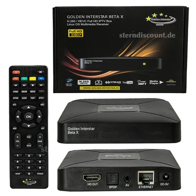 Kaufen Golden Interstar BETA X - IPTV BOX 2GB RAM HEVC HD Multimedia Stalker Streamer • 63.90€