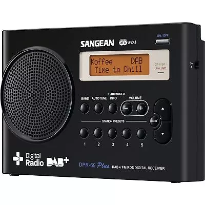 Kaufen Digitalradio Radio DAB+ FM UKW Tuner Akku Tragbar Batterie Musik SANGEAN DPR-69 • 99€