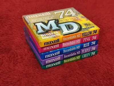 Kaufen 5x Maxell MD-74 - Colour MD - Minidisc Minidisk • 25€