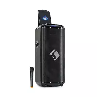 Kaufen Mobile DJ PA Anlage Karaoke Lautsprecher Akku Box Mikrofon USB SD Bluetooth 300W • 237.99€