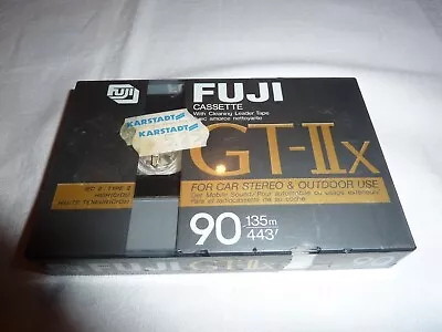 Kaufen VINTAGE AUDIO TAPE BLANK OVP / FACTORY SEALED /  FUJI GT - II X Von 1989 • 9.95€