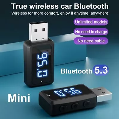 Kaufen Kfz-Bluetooth 5.3 Fm02 USB-Sender Audio-Empfänger-Adapter Mit LED-Bildschirm • 5.66€