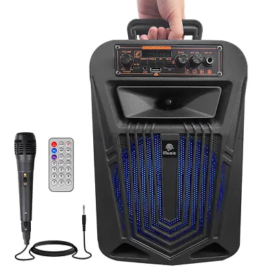 Kaufen Mobil Bluetooth Lautsprecher USB AUX MP3 Player Radio Box Sound System +Mikrofon • 39.06€