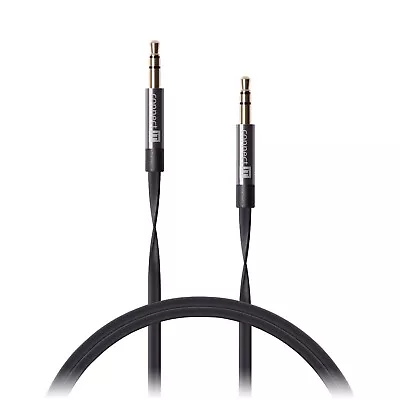Kaufen Connect IT Flaches Audio AUX Kabel 3,5mm Klinkenkabel 1m Schwarz • 7.95€