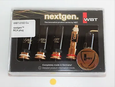 Kaufen WBT 0102 Cu Nextgen Plasma Protect RCA Cinchstecker  Bis 9mm 4 Stück Neu In OVP • 236.90€